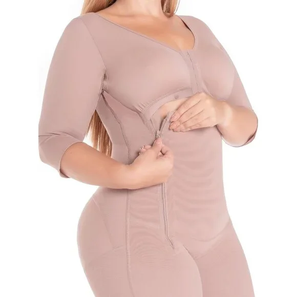 Women's High Tummy Control Cocoa-Optic Body Shaper Shapewear Compression Garment - Picture 7 of 9